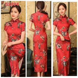 Sườn Xám Cổ Tàu Hoa